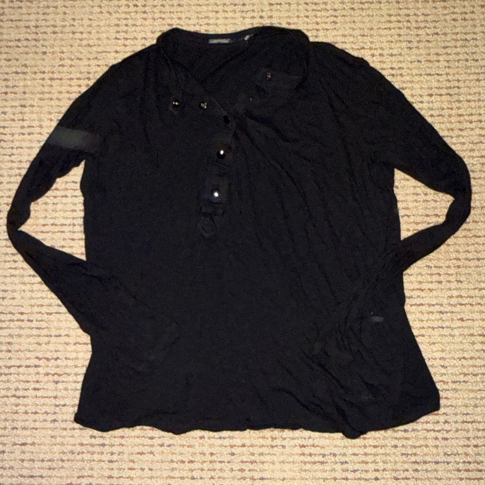 Proenza Schouler black Henley szL - Picture 3 of 7